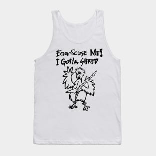 Heavy Metal Band Guitarist Chicken Guitar Playing Chick Gift Tank Top